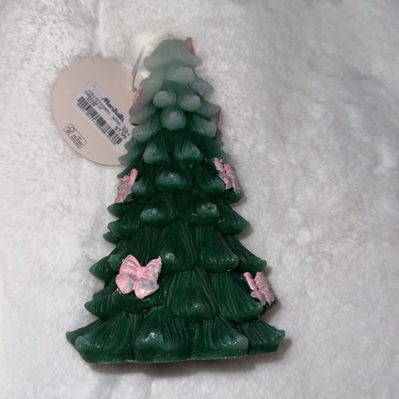Pink bow Christmas Tree Candle - Picture 3 of 6
